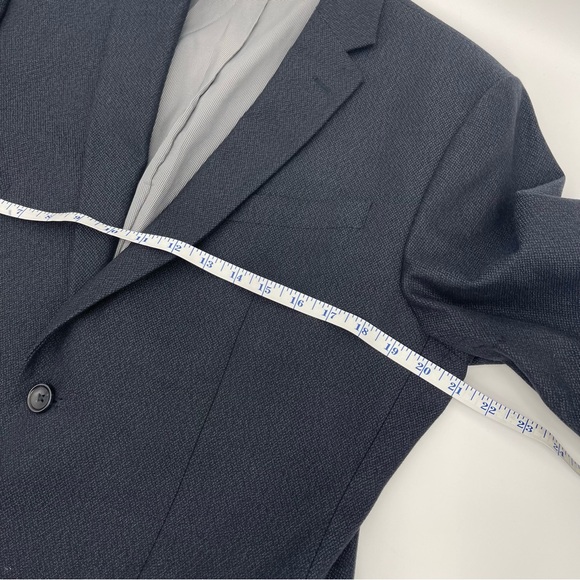 Banana Republic Mens Sport Coat Blazer Two Button Suit Jacket Blue 42R Slim Fit - Picture 5 of 12